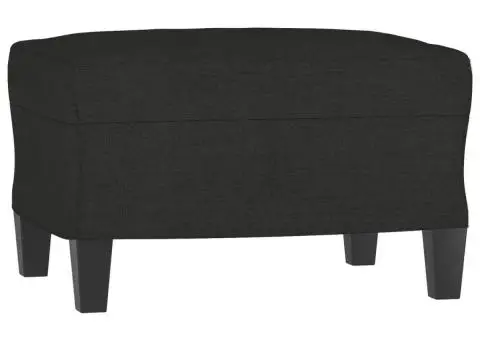 Set de canapele, 3 piese, negru, textil - 5/5