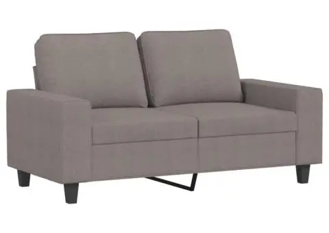 Set de canapele, 4 piese, gri taupe, textil - 4/5