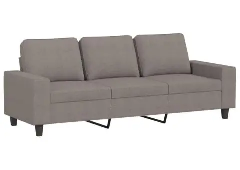 Set de canapele, 4 piese, gri taupe, textil - 5/5