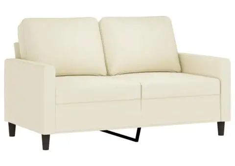 Set de canapele, 4 piese, crem, catifea - 4/5