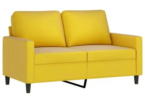 Set de canapele, 4 piese, galben, catifea - 4/5