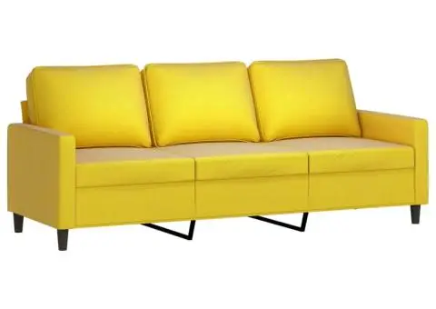 Set de canapele, 4 piese, galben, catifea - 5/5