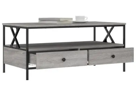 Măsuță de cafea, gri sonoma, 100x51x45 cm, lemn compozit - 4/5