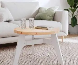 vidaXL Blat de masă rotund, Ø60x3 cm, lemn masiv de pin