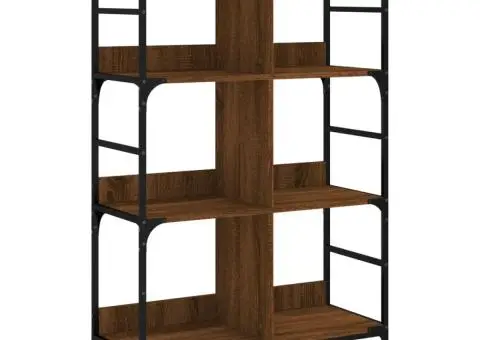 Bibliotecă, stejar maro, 78,5x33x117,5 cm, lemn prelucrat - 2/5