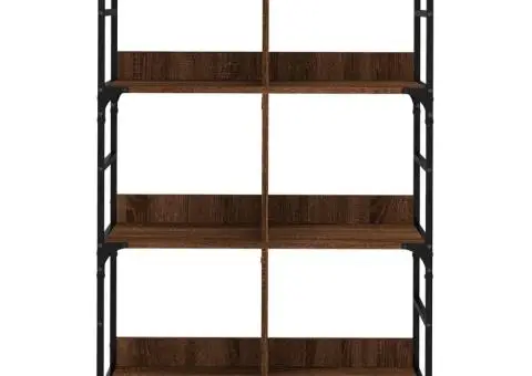 Bibliotecă, stejar maro, 78,5x33x117,5 cm, lemn prelucrat - 4/5