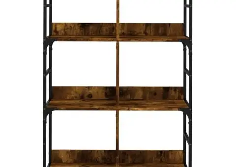Bibliotecă, stejar fumuriu, 78,5x33x117,5 cm, lemn prelucrat - 4/5