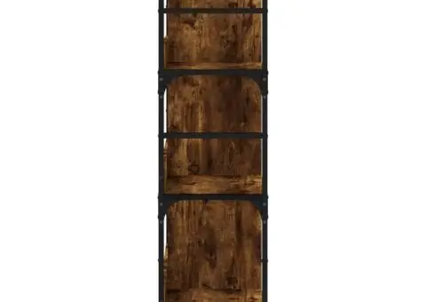 Bibliotecă, stejar fumuriu, 78,5x33x117,5 cm, lemn prelucrat - 5/5