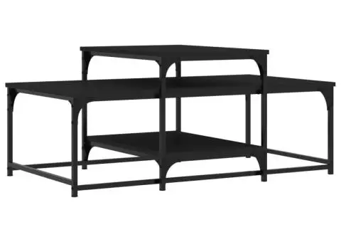 Măsuță de cafea, negru, 102x60x45 cm, lemn prelucrat - 2/5