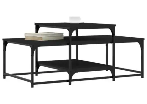 Măsuță de cafea, negru, 102x60x45 cm, lemn prelucrat - 3/5