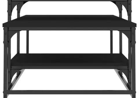 Măsuță de cafea, negru, 102x60x45 cm, lemn prelucrat - 5/5