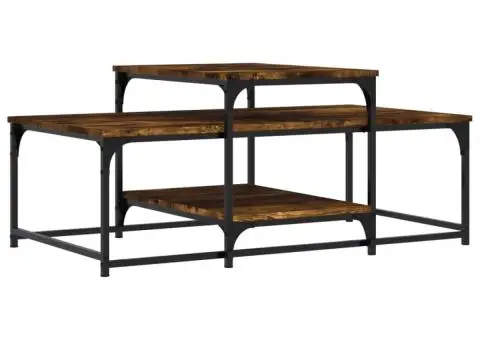 Măsuță de cafea, stejar afumat, 102x60x45 cm, lemn prelucrat - 2/4