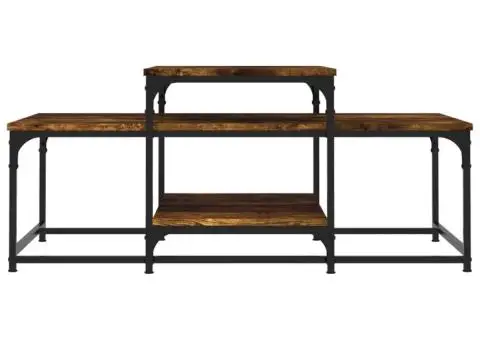 Măsuță de cafea, stejar afumat, 102x60x45 cm, lemn prelucrat - 4/4