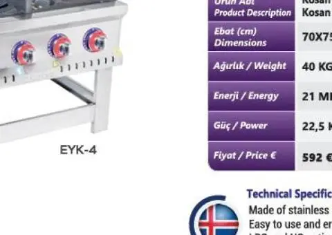 ARAGAZE MARI PT catering / restaurante / cantine - Aragaz inox  de podea - 4/5