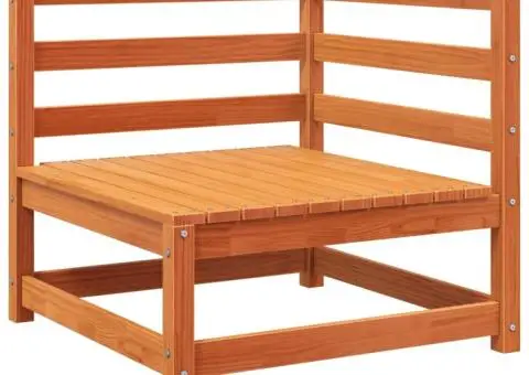 Set canapea de grădină, 9 piese, maro ceruit, lemn masiv de pin - 4/5