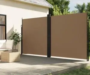 vidaXL Copertină laterală retractabilă, gri taupe, 220x600 cm