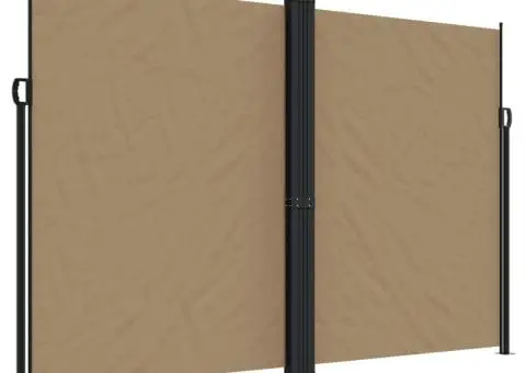 Copertină laterală retractabilă, gri taupe, 220x600 cm - 2/5