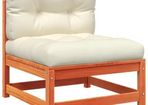 Set mobilier de grădină cu perne, 6 piese, lemn masiv de pin - 4/5