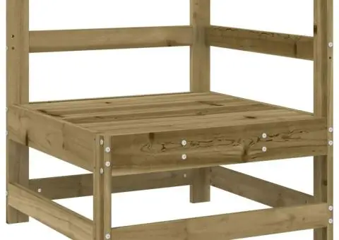 Set canapea de grădină, 10 piese, lemn de pin tratat - 5/5