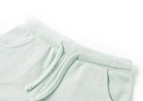 Pantaloni scurți de copii cu șnur, verde mentă deschis combinat, 92 - 3/5