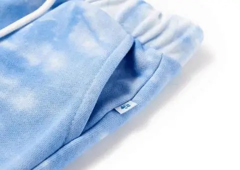 Pantaloni scurți pentru copii cu șnur, albastru pal, 140 - 4/5