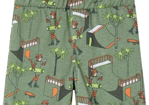 Pijamale copii mâneci scurte, kaki deschis 128 - 4/5
