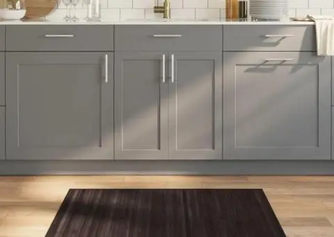 Covor dreptunghiular, maro închis, 80x100 cm, bambus - 1/5