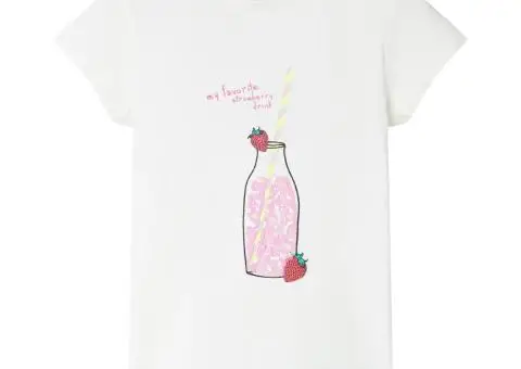 Tricou pentru copii, ecru, 104 - 1/5