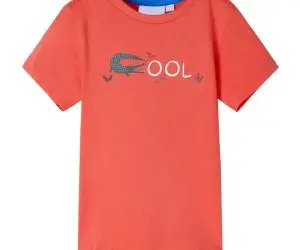 Tricou pentru copii cu mâneci scurte roșu deschis 140