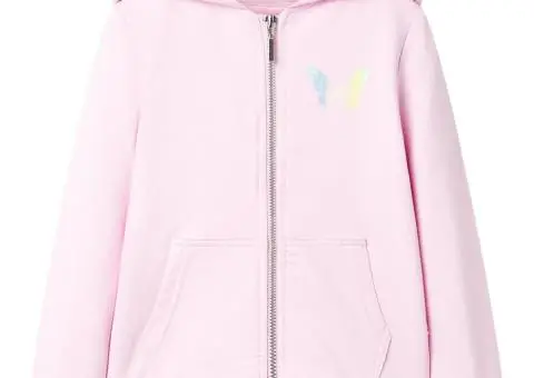 Hanorac cu glugă pentru copii, roz deschis, 104 - 1/5