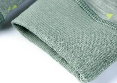 Bluzon pentru copii, kaki melanj deschis, 128 - 5/5