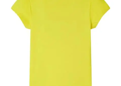 Tricou pentru copii cu mâneci lungi, galben aprins, 140 - 2/5