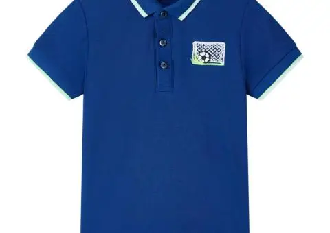 Tricou polo pentru copii, albastru închis, 92 - 1/5
