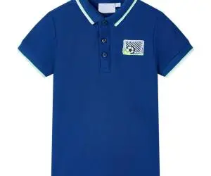 Tricou polo pentru copii, albastru închis, 92