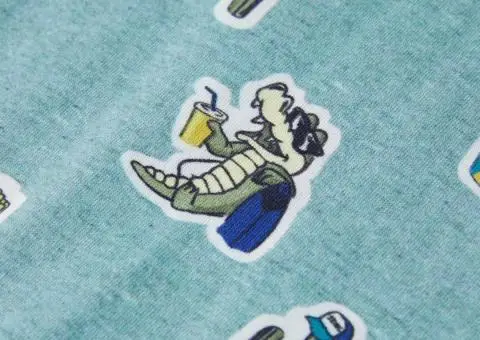 Tricou pentru copii, verde deschis melanj, 140 - 4/5