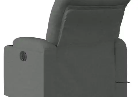 Fotoliu electric masaj rabatabil cu ridicare, gri închis textil - 5/5