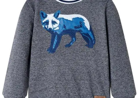 Bluzon pentru copii, bleumarin melanj, 140 - 1/5