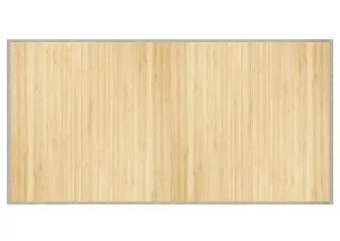 Covor dreptunghiular, natural deschis, 100x200 cm, bambus - 2/5