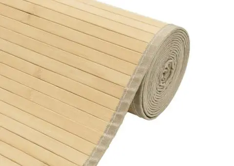 Covor dreptunghiular, natural deschis, 100x200 cm, bambus - 4/5