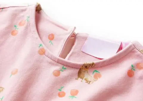 Rochie copii cu șnur, portocaliu deschis, 116 - 3/5