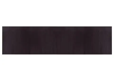 Covor dreptunghiular, maro închis, 100x400 cm, bambus - 2/5