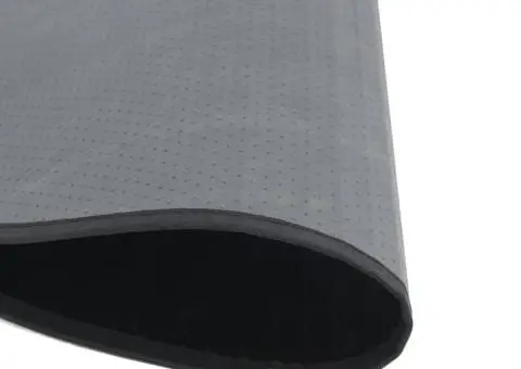 Covor rotund, negru, 60 cm, bambus - 5/5