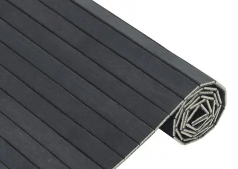 Covor dreptunghiular, gri, 100x300 cm, bambus - 4/5