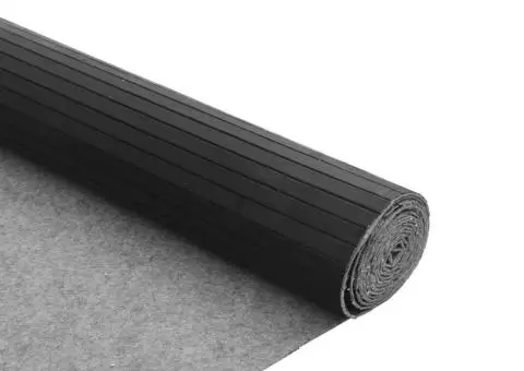 Covor dreptunghiular, gri, 80x400 cm, bambus - 5/5