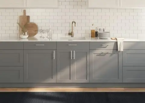 Covor dreptunghiular, negru, 80x500 cm, bambus - 1/5