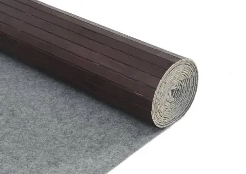 Covor dreptunghiular, maro închis, 80x100 cm, bambus - 5/5