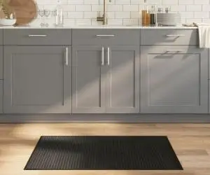 vidaXL Covor dreptunghiular, negru, 60x100 cm, bambus