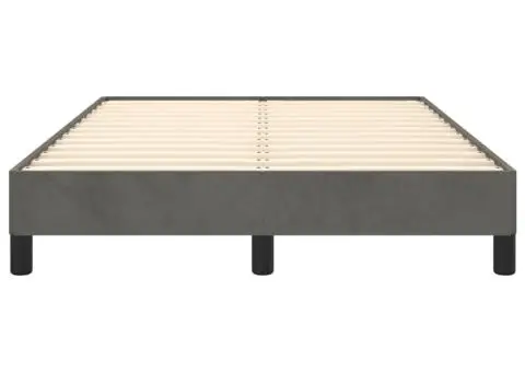 Cadru de pat fără saltea Gri închis 120x190 cm catifea - 5/5