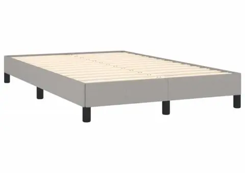 Cadru de pat fără saltea țesătură gri deschis 120x190 cm - 3/5