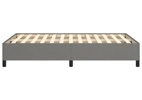 Cadru de pat fără saltea gri închis 120x190 cm țesătură - 5/5